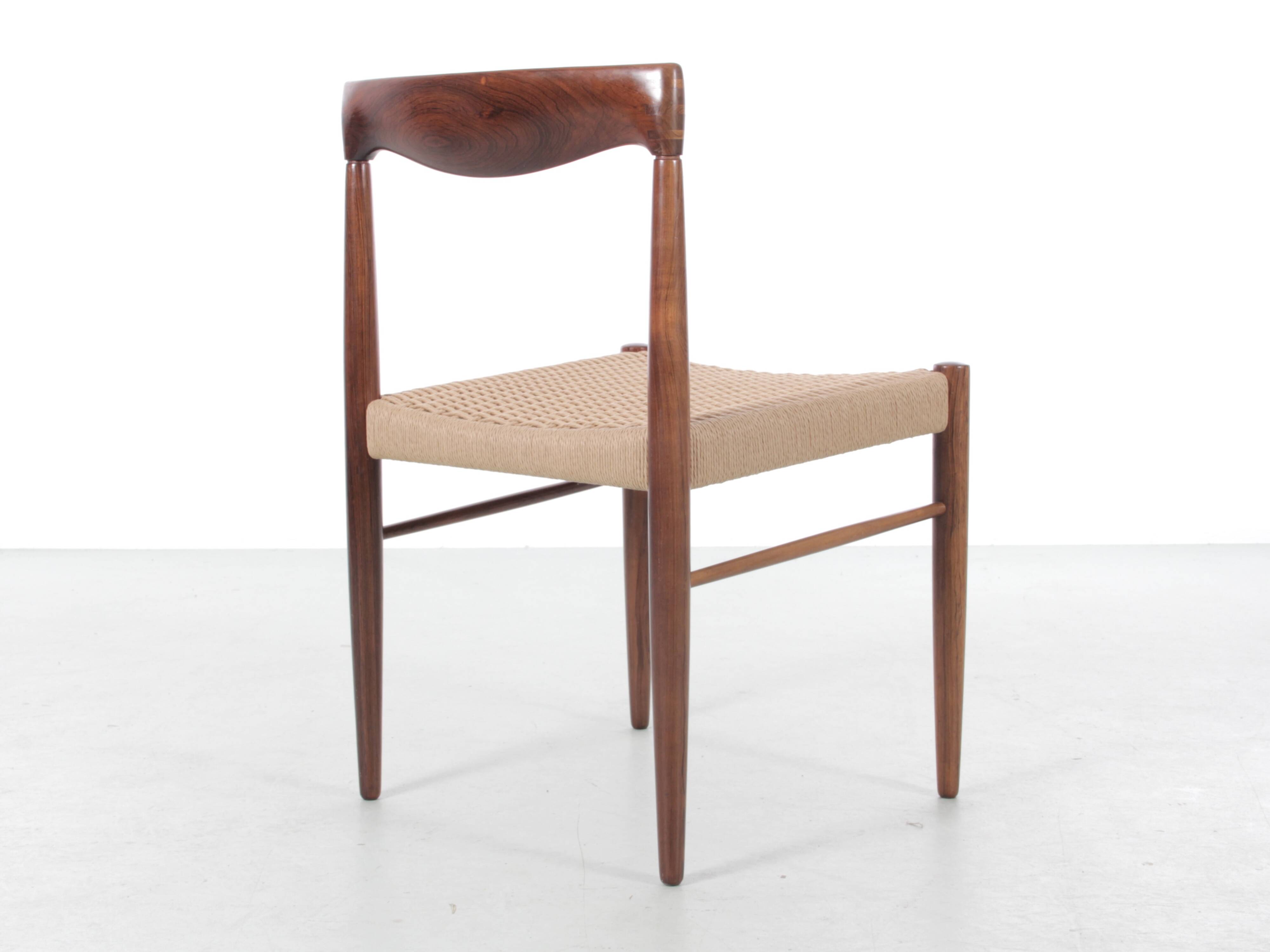 Set of 4 Scandinavian chairs in Rio rosewood by HW Klein