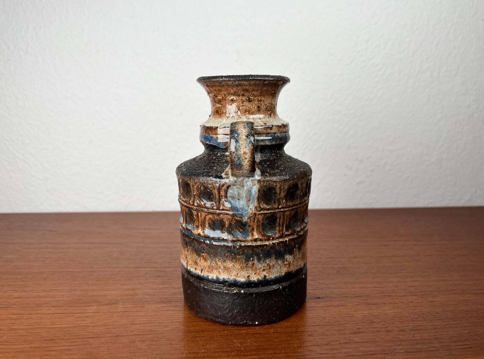 Ceramic vase from the Danish modern mid-century studio, 1960s.