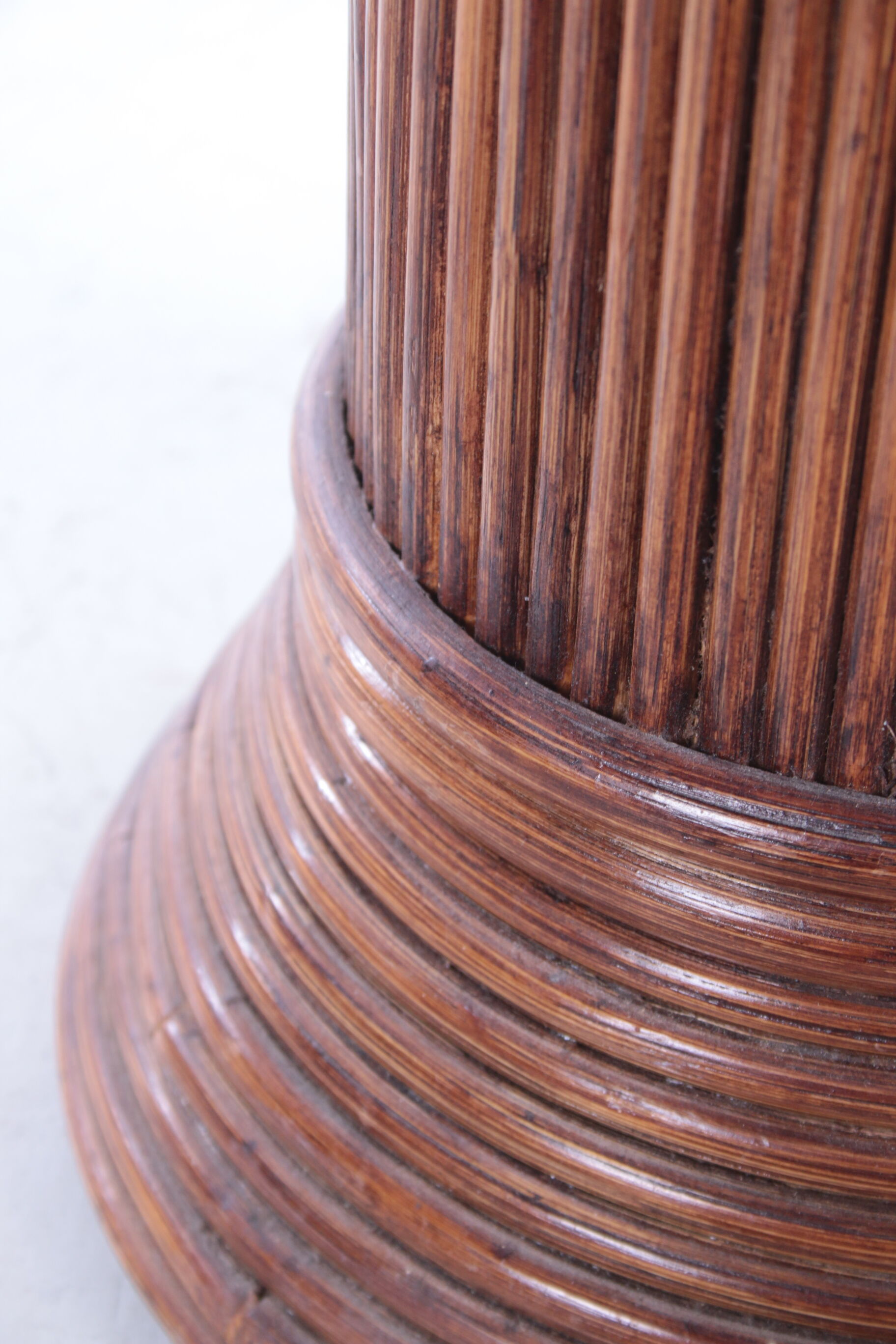 Vintage bamboo plants column or pedestal 1960s