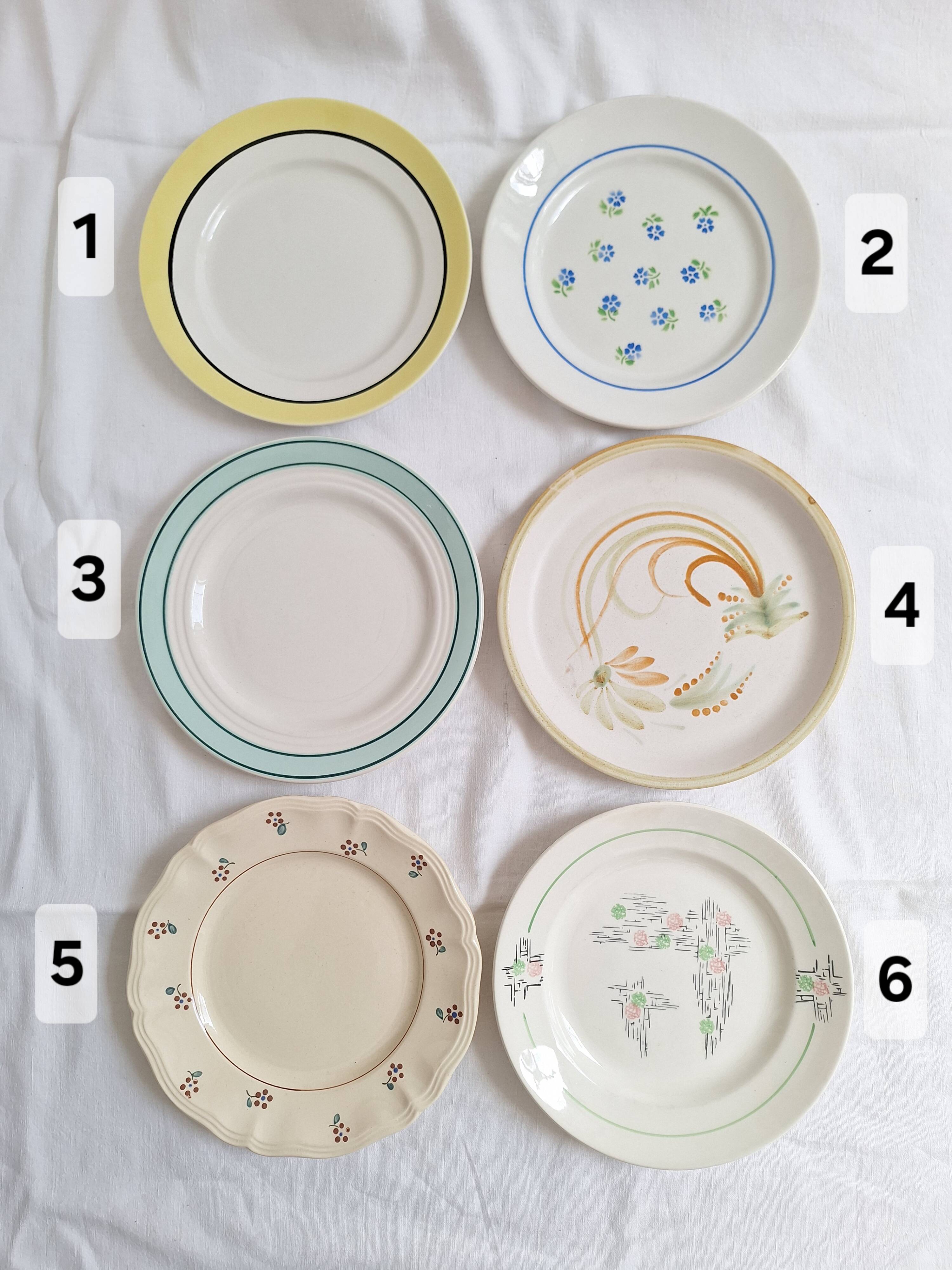 Flat plates Henriot, Céranord, Sarreguemines Digoin