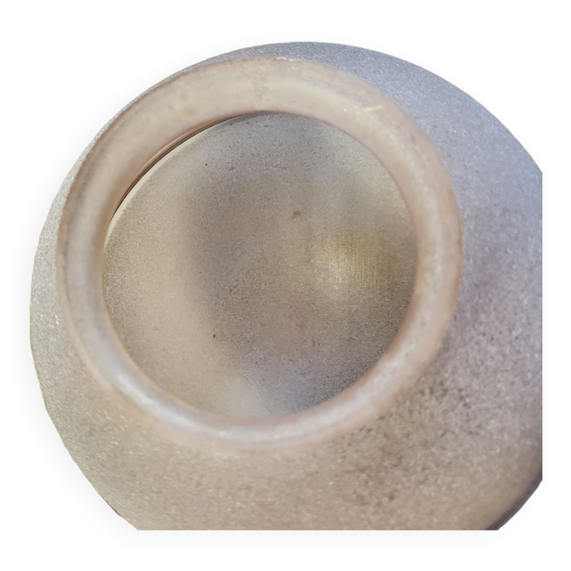 Old opaline pink ball ceiling light vintage frosted glass aluminum support suspension