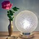 Vintage art deco globe table lamp in frosted glass