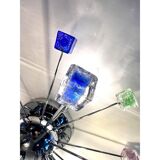 Multicoloured "Star" Sputnik Little "Cubes" Murano Glass Flush Mount