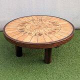 Vintage Herbier coffee table by Roger Capron