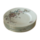 4 Dessert plates country décor birds and mosquitoes