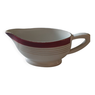 Sarreguemines Régence porcelain sauce boat