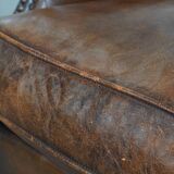 Wingback Chair in Sheepskin Leather