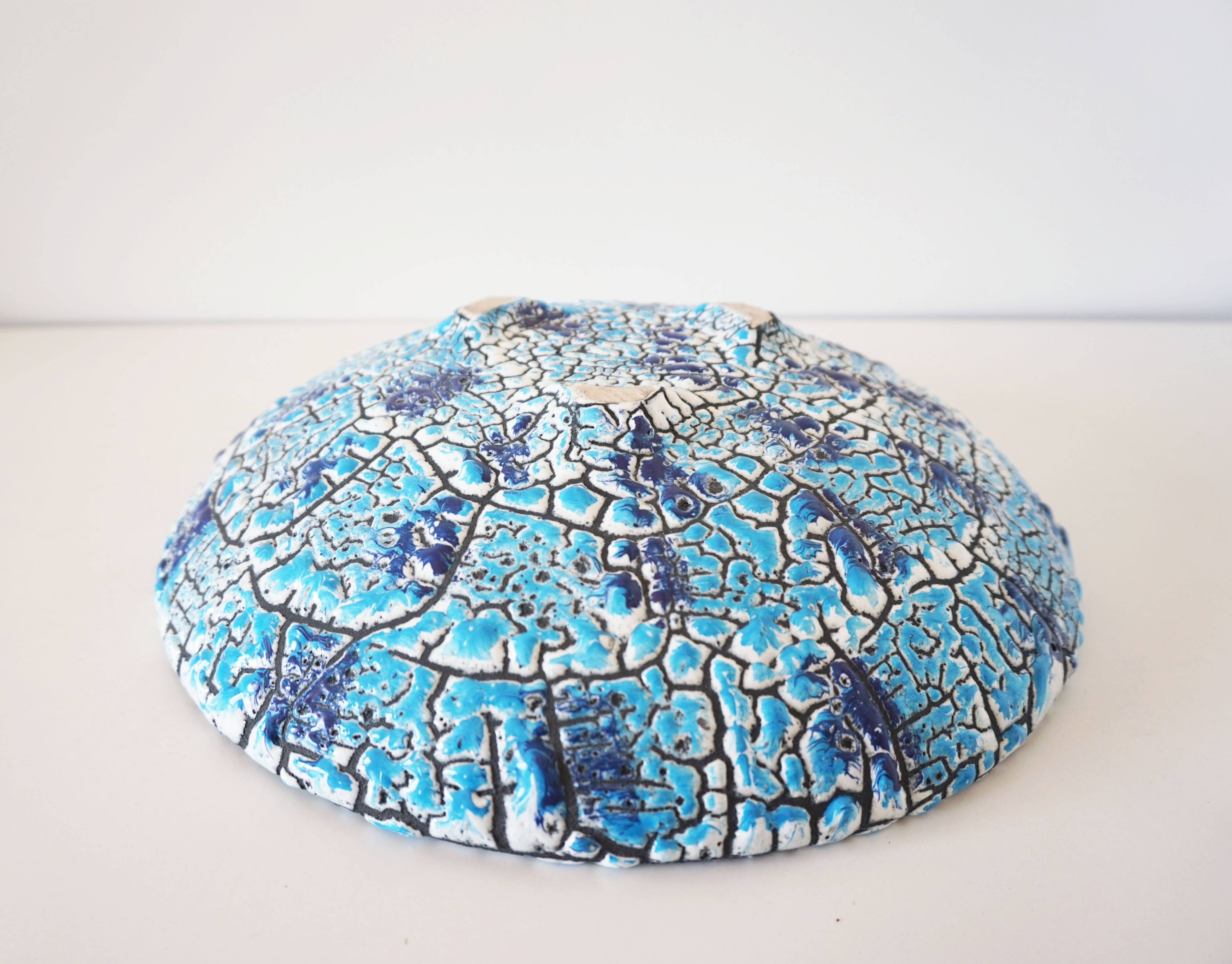 Large ceramic dish Fat lava Vallauris