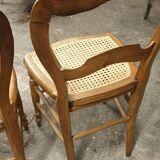 Pair of Louis Philippe walnut/Canage chairs