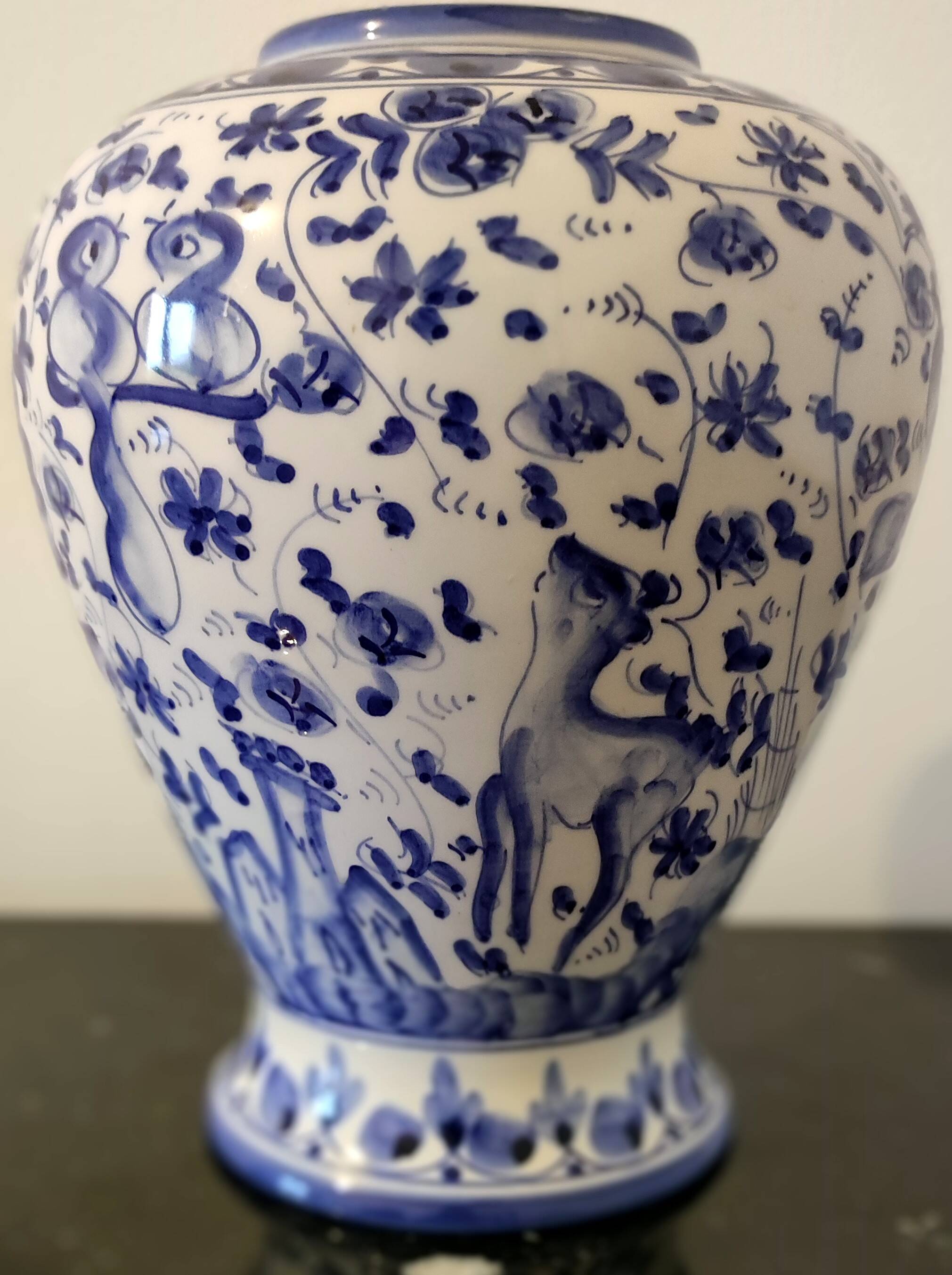 Hand-painted ceramic vase, Portugal