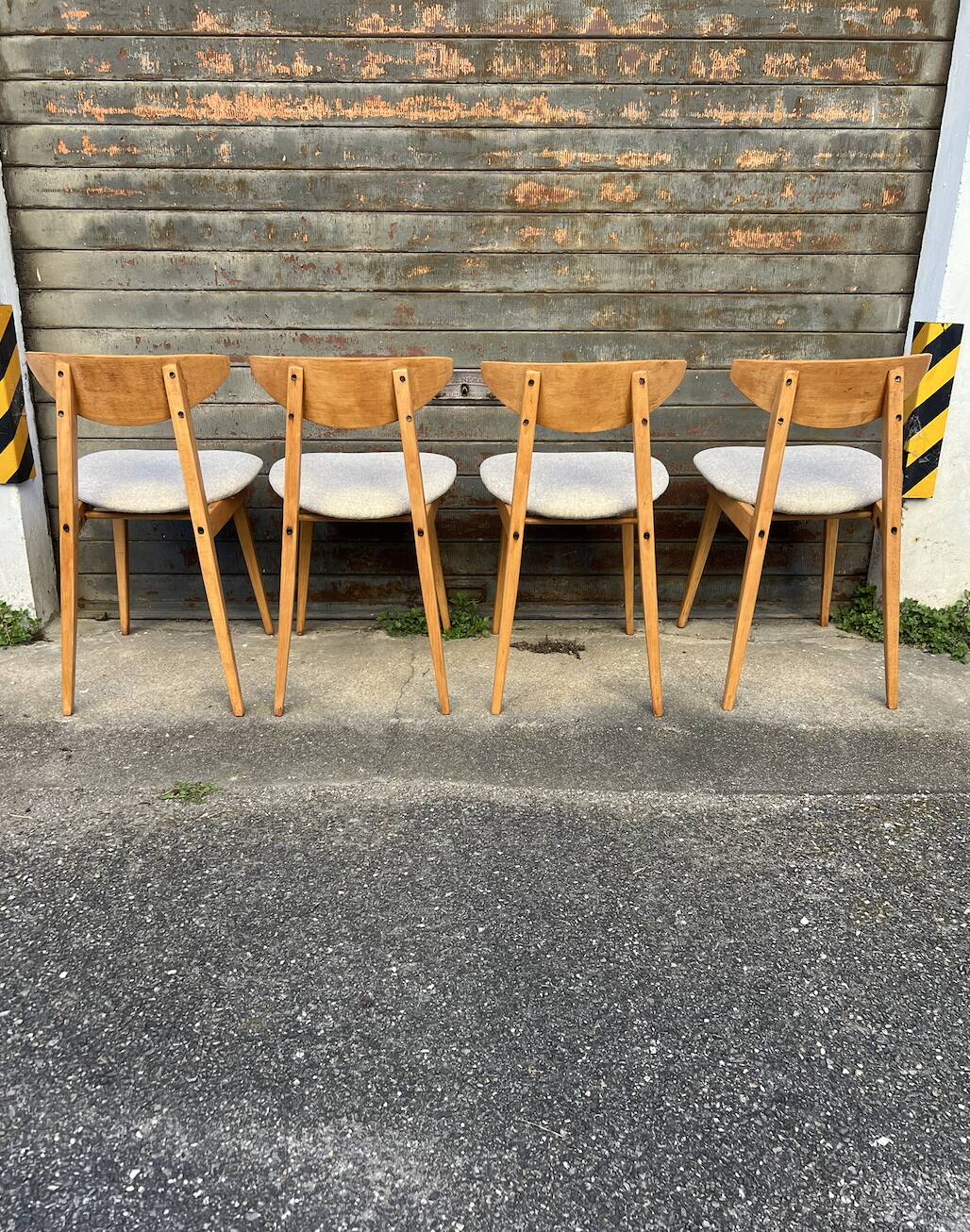 (Lot) 4 chaises Baumann Fontania (restaurées) 1960