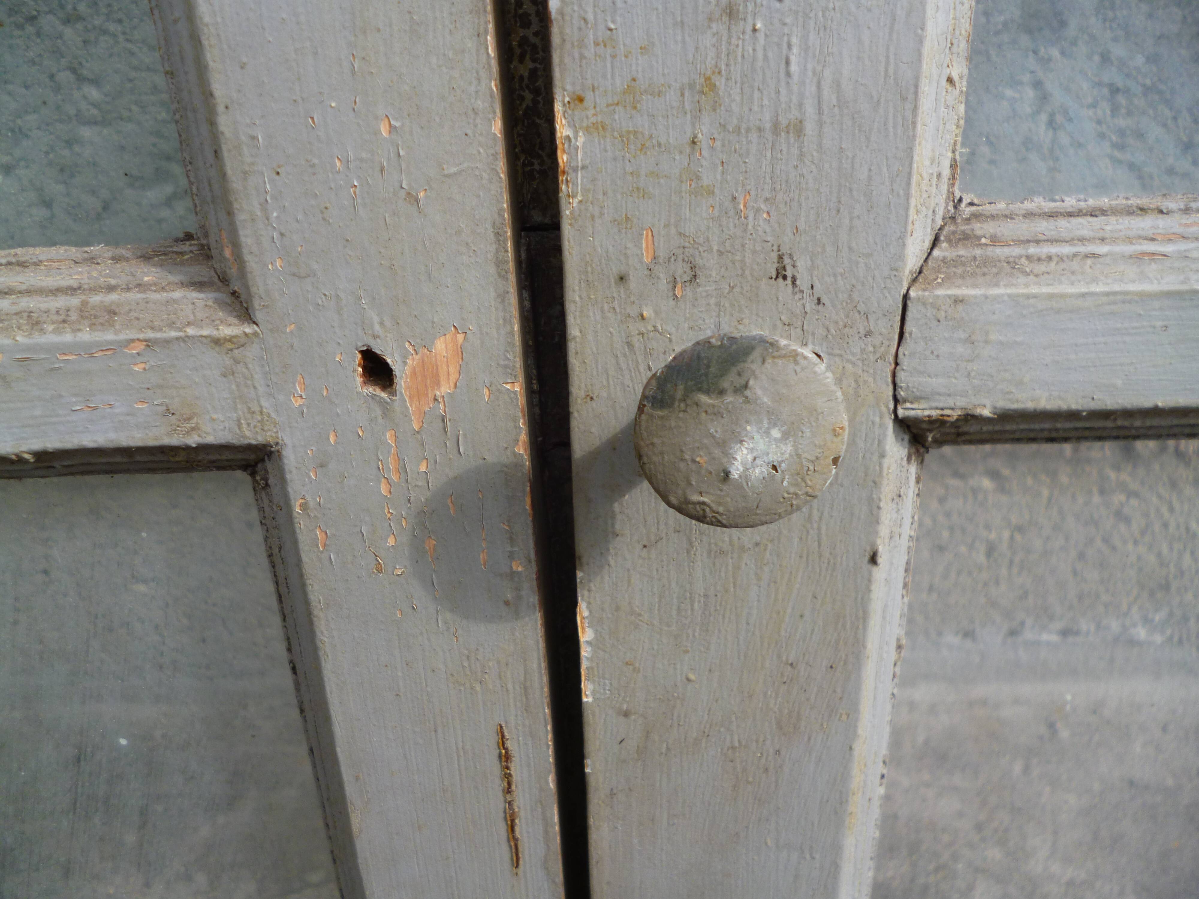 Old grey patina window