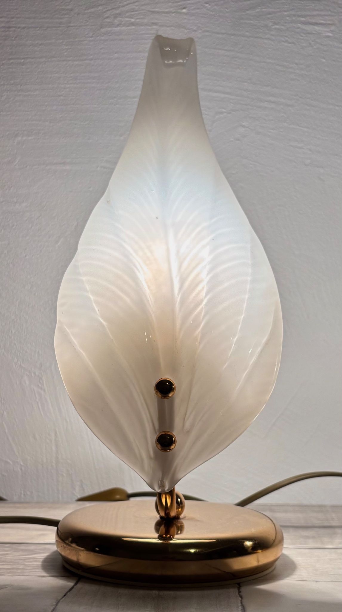 Large vintage leaf lamp - Murano - Italian design - Hollywood Regency