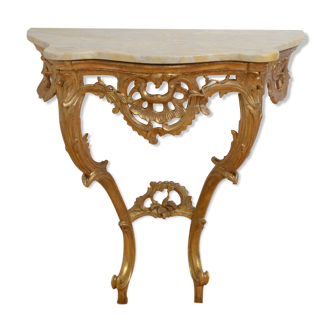 Early 19th century giltwood console table hall table