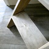 Stepladder 3 steps in solid wood