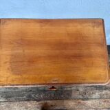 Bedside table end of vintage sofa
