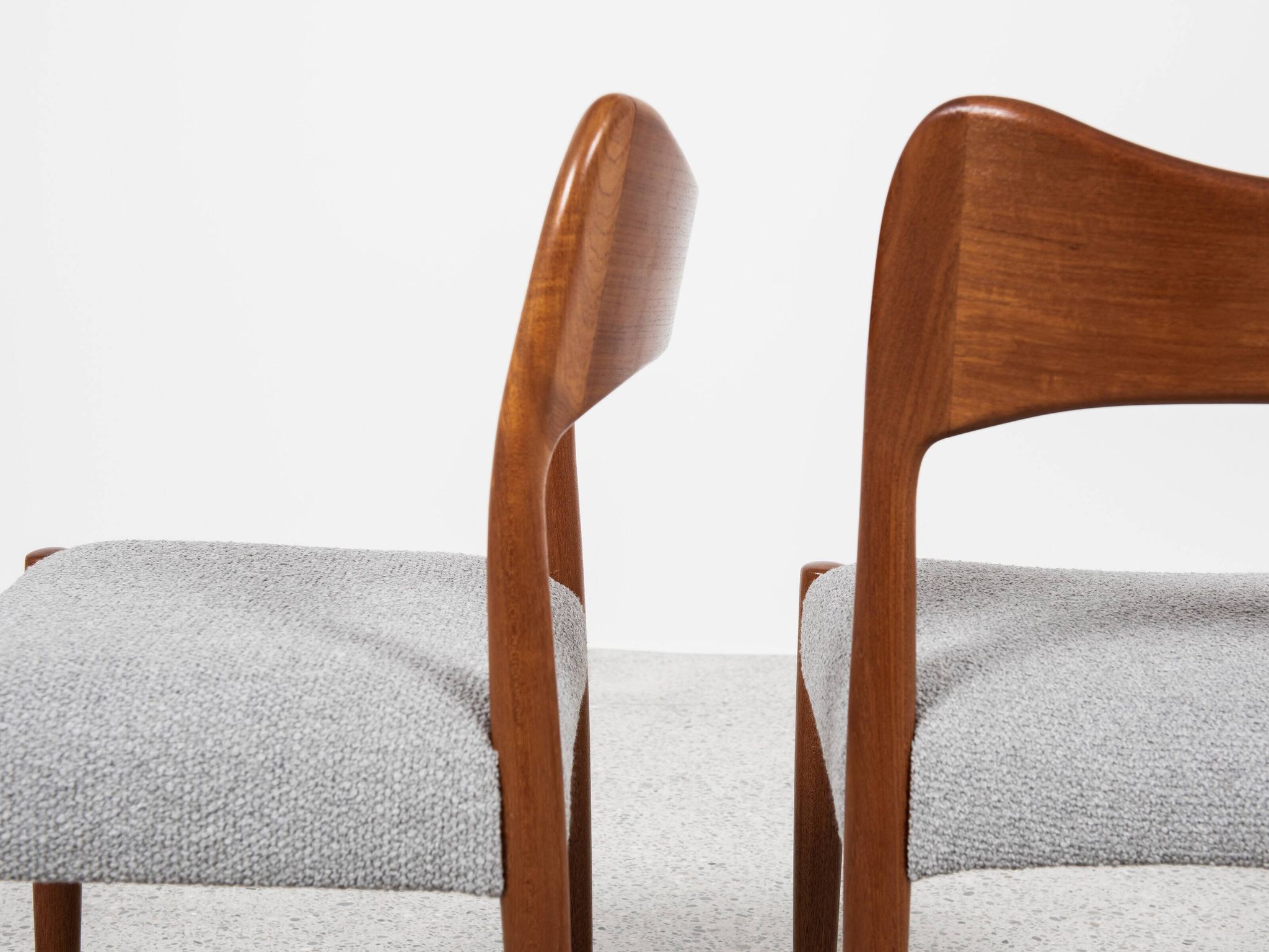 Midcentury set of 4 chairs in teak by Arne Hovmand Olsen for Mogens Kold