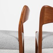 Midcentury set of 4 chairs in teak by Arne Hovmand Olsen for Mogens Kold