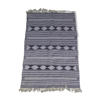 Tapis kilim  fait main en pure laine 92x140cm