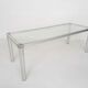 Glass and aluminum dining table by kho liang ie, the netherlands 1974