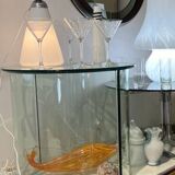 Coffee table 2 half moon Tempered glass Italy 70