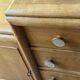 Commode asymétrique art déco chêne brut rénovée