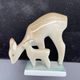 Doe and her fawn in Zsolnay porcelain Pécs – Vintage Hungarian years