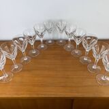 12 crystal wine glasses Lorraine Lemberg Bristol size