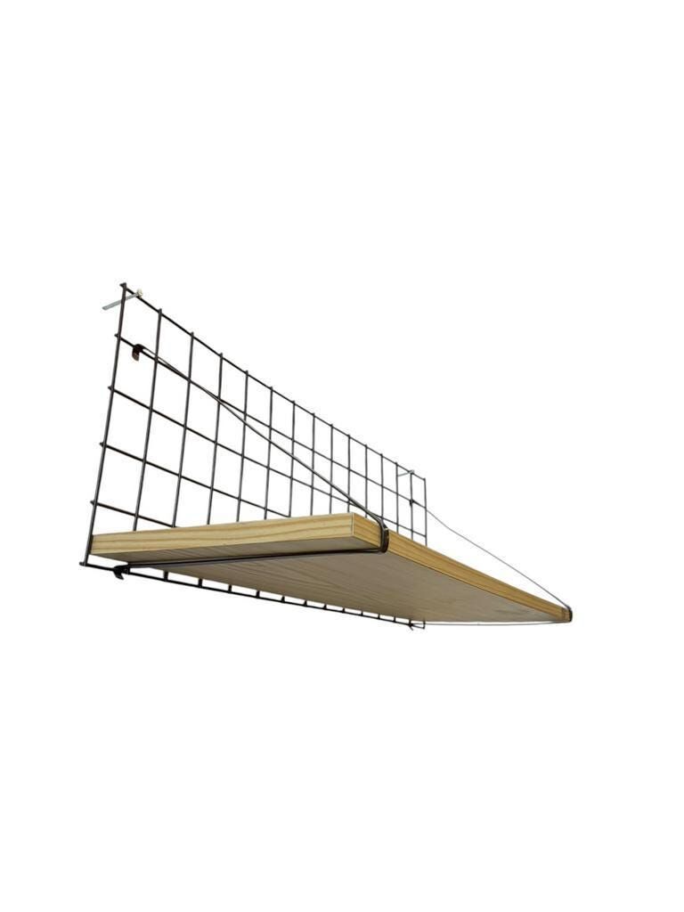 Étagère murale vintage style Tomado avec grille et tablette