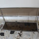 Console in chromed metal and smoked glass, Italy 70's