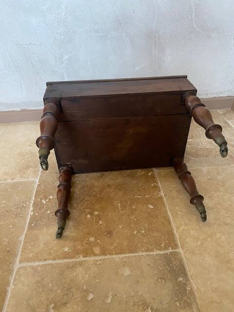 Mahogany bidet Napoleon III with zinc interior