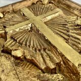 19th century carved gilded wood church panel
