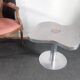 Stainless steel/agate/aluminum side table