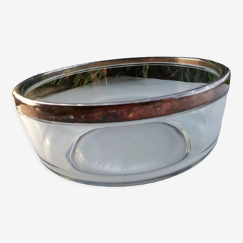 Salad bowl circled with metal