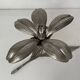 Cendrier fleurs étain argent