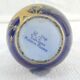 Blue porcelain oven vase of limoges