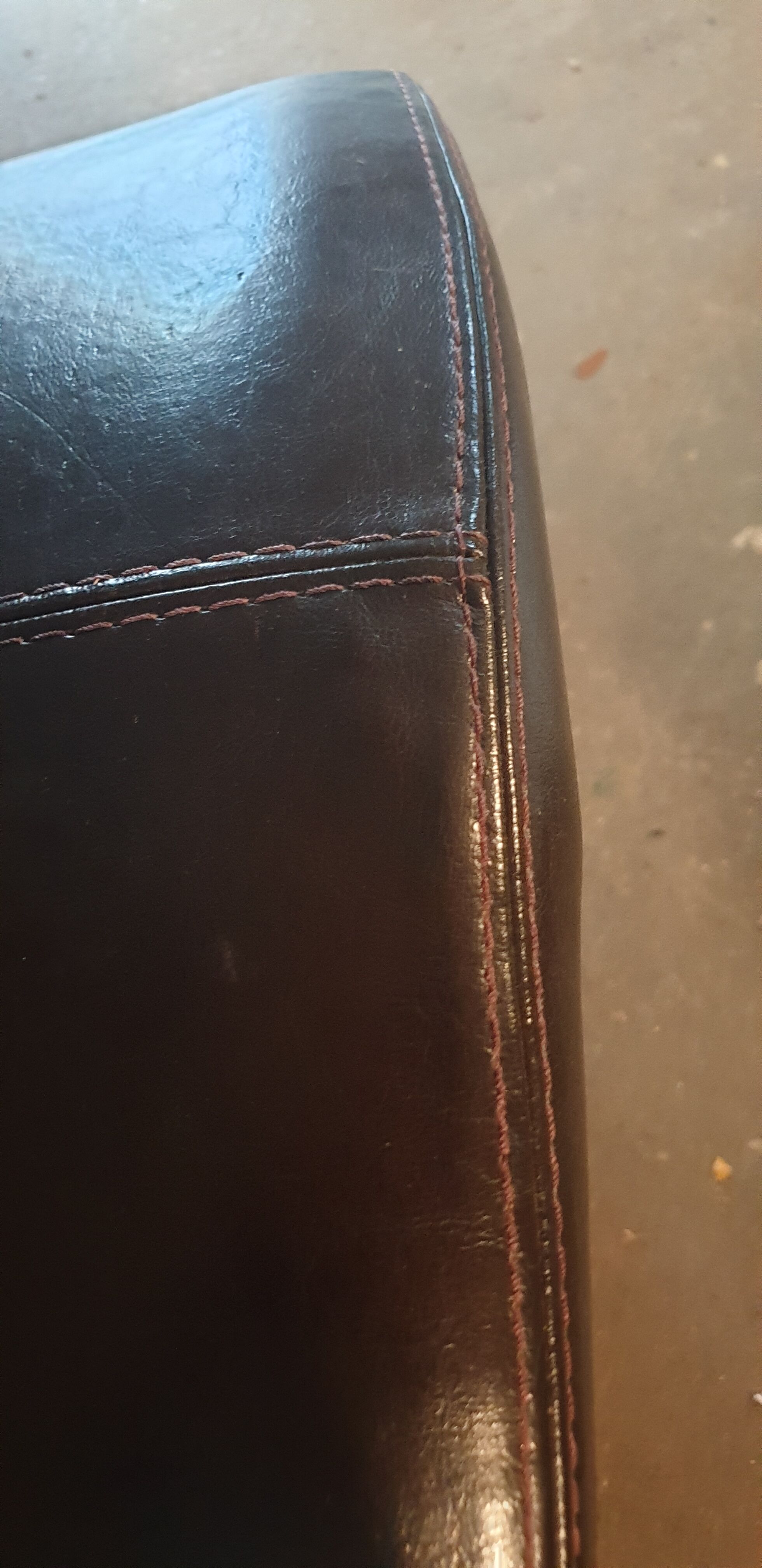 Ivory leather club armchair