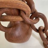 Vase and wooden chain to hang