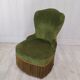 Fauteuil crapaud velours vert