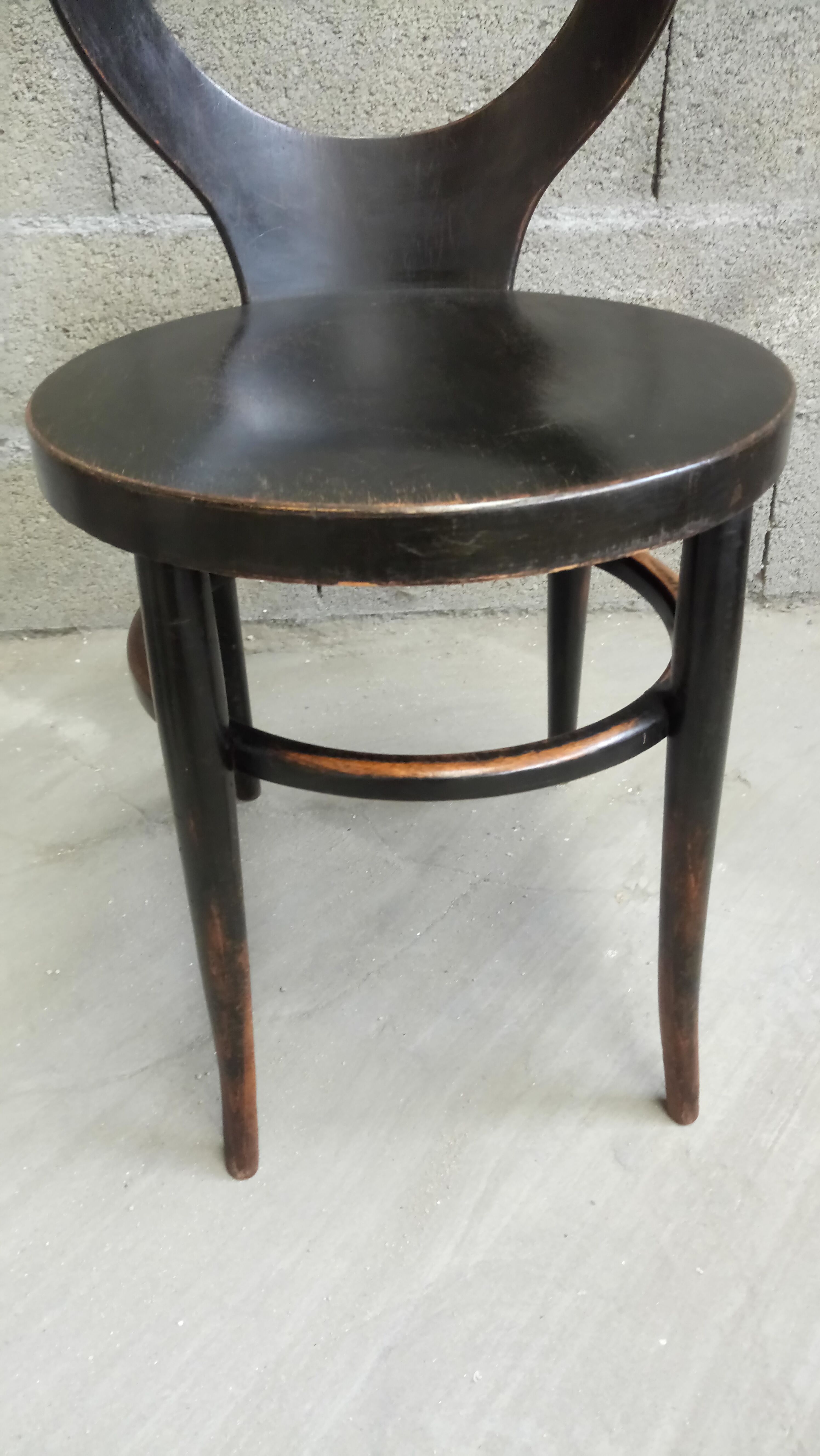 4 chairs model Seagull design black Baumann vintage