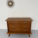 Ancienne commode vintage design français des années 50 pieds compas