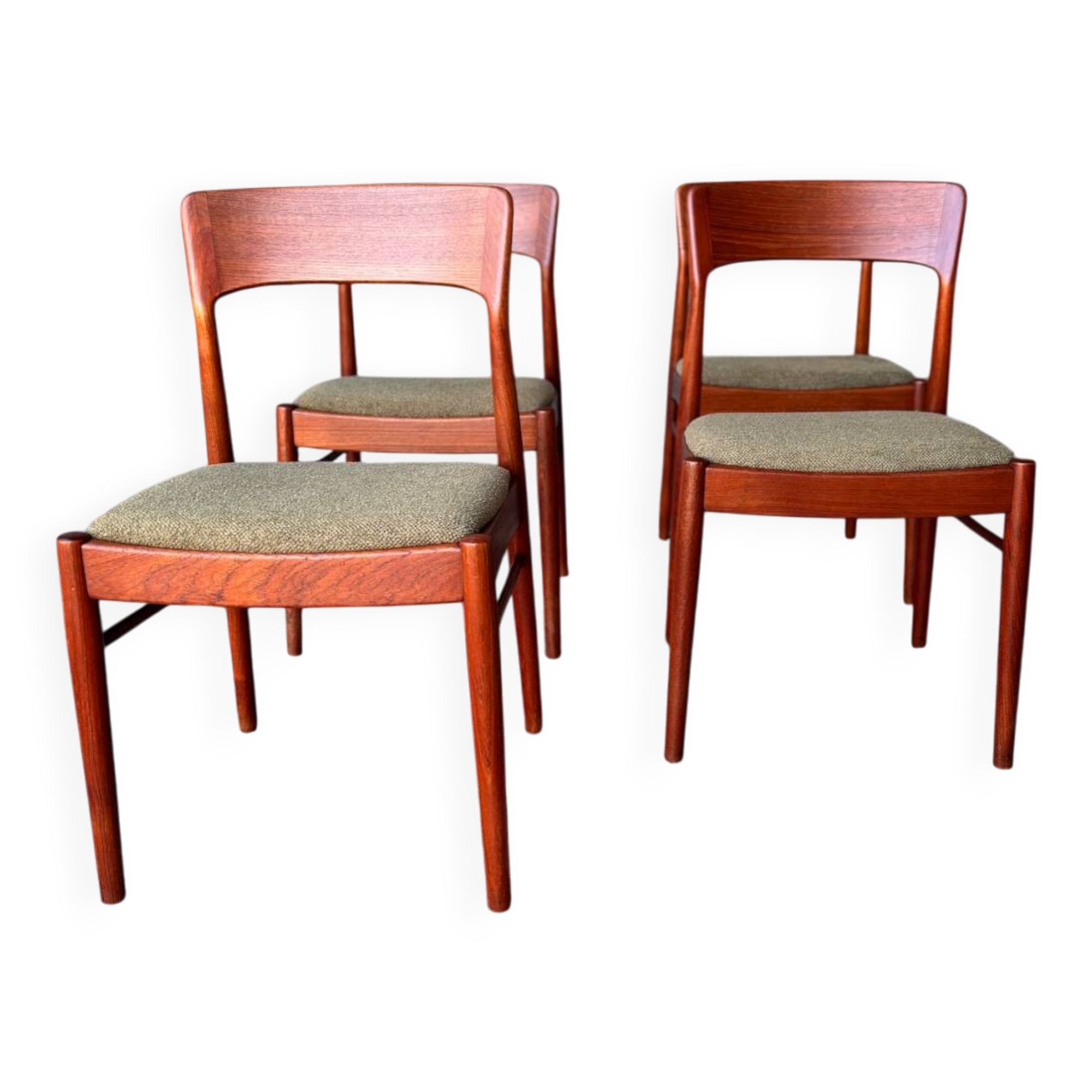 Set of 4 Danish teak chairs