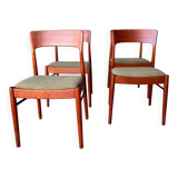 Set of 4 Danish teak chairs