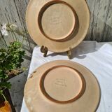 Two large dinner plates la roue vallauris