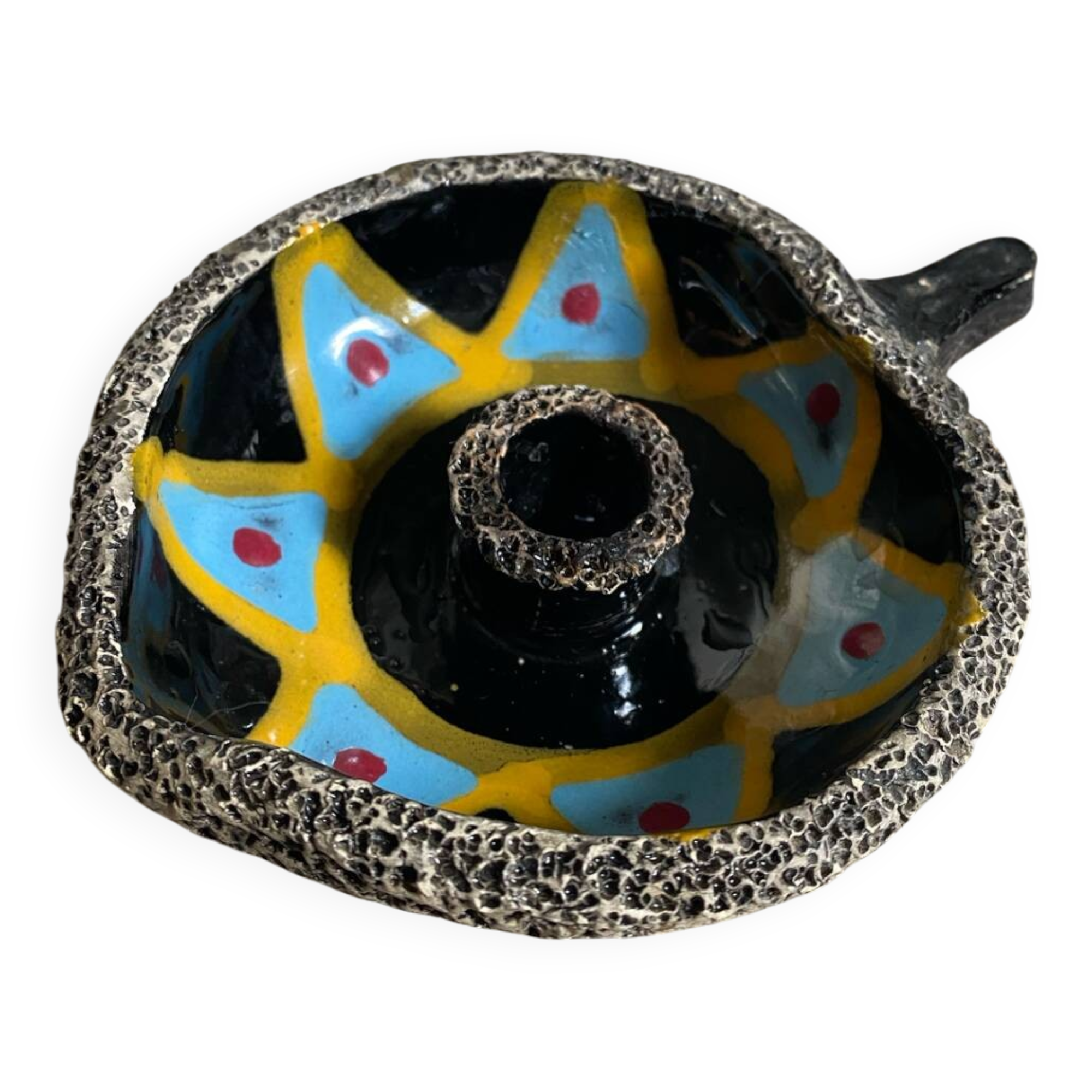 60s ceramic candle holder