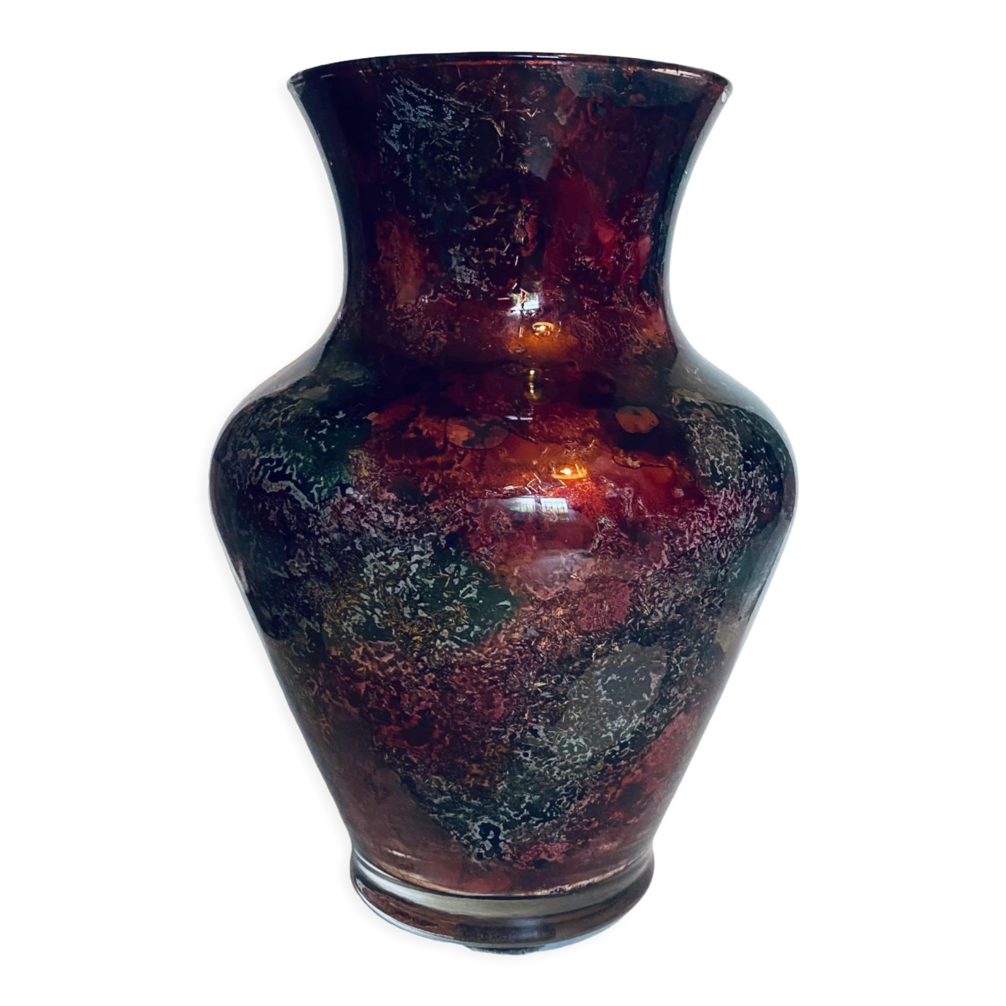 Gilded glass vase