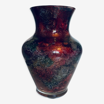 Gilded glass vase