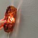 A set of wall lamps in amber-colored glass from Danish Vitrika, 1970s