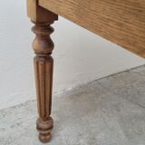 Rustic farmhouse table in solid oak Louis Philippe style -1m84