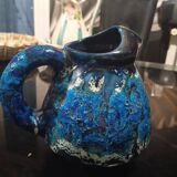 Fat Lava Turquoise Pitcher Vase